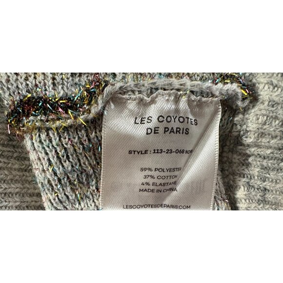 Les Coyotes De Paris Nori Lurex Knitted Nori glittery Sweater size 16 NWT $149 - Picture 5 of 9